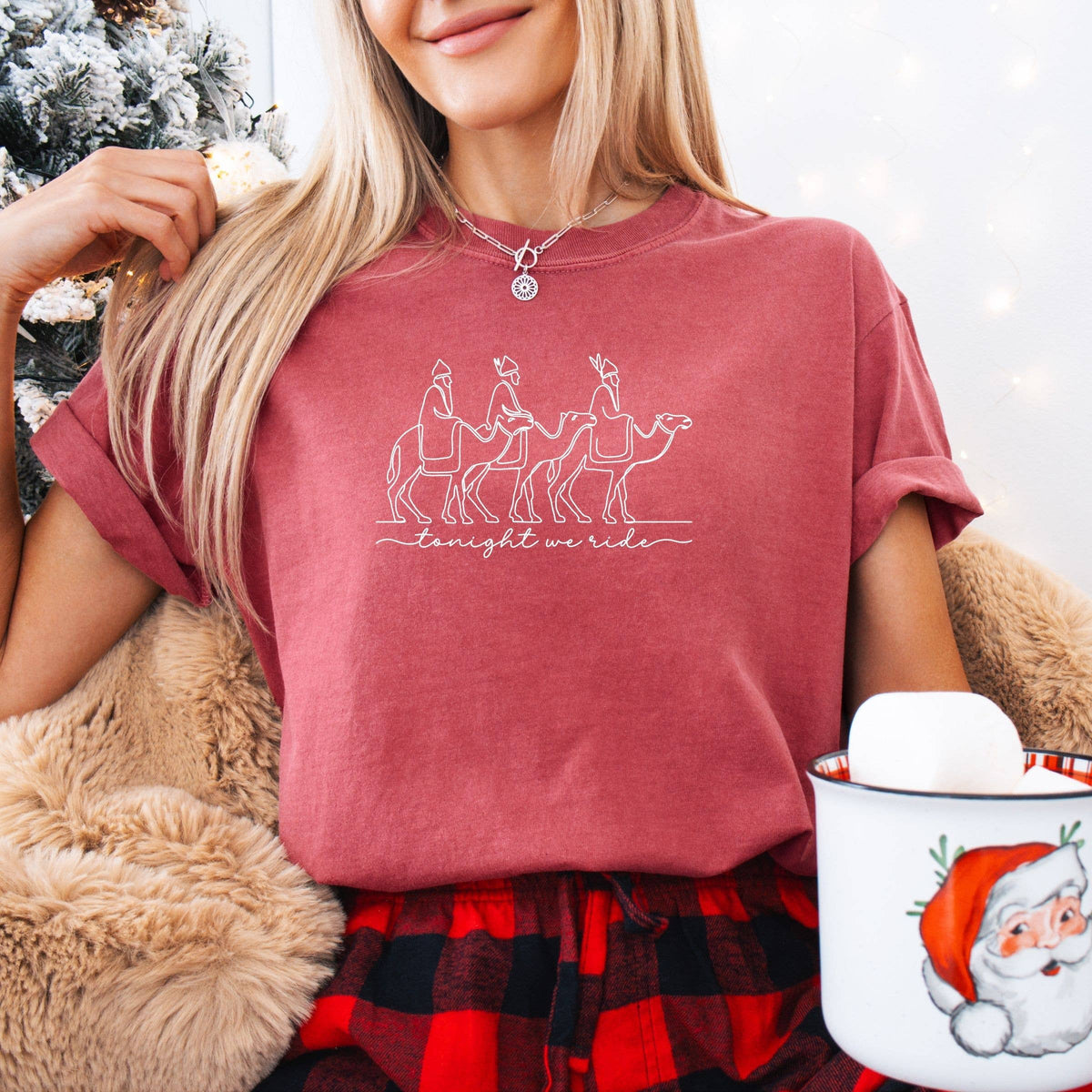 Tonight We Ride Christmas Tee - Christmas Graphic Tee