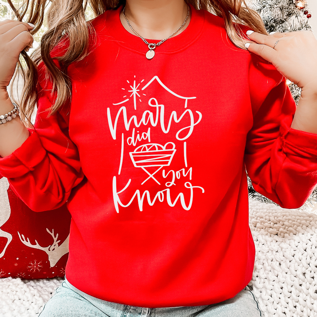 Mary Did You Know Christmas Graphic Sweatshirt