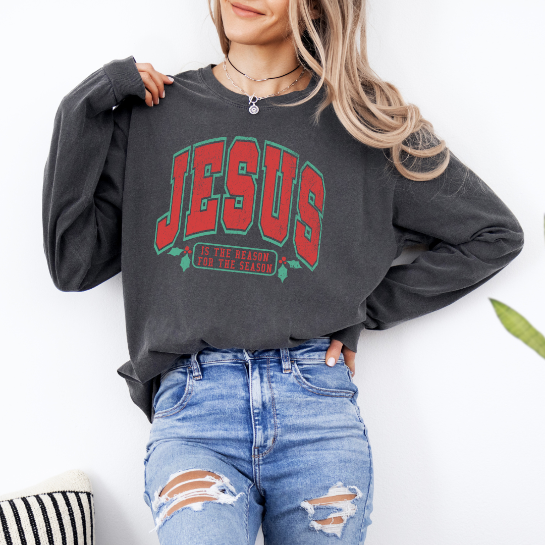 Jesus Is The Reason Christmas LONG Sleeve Tee - Graphic Tee
