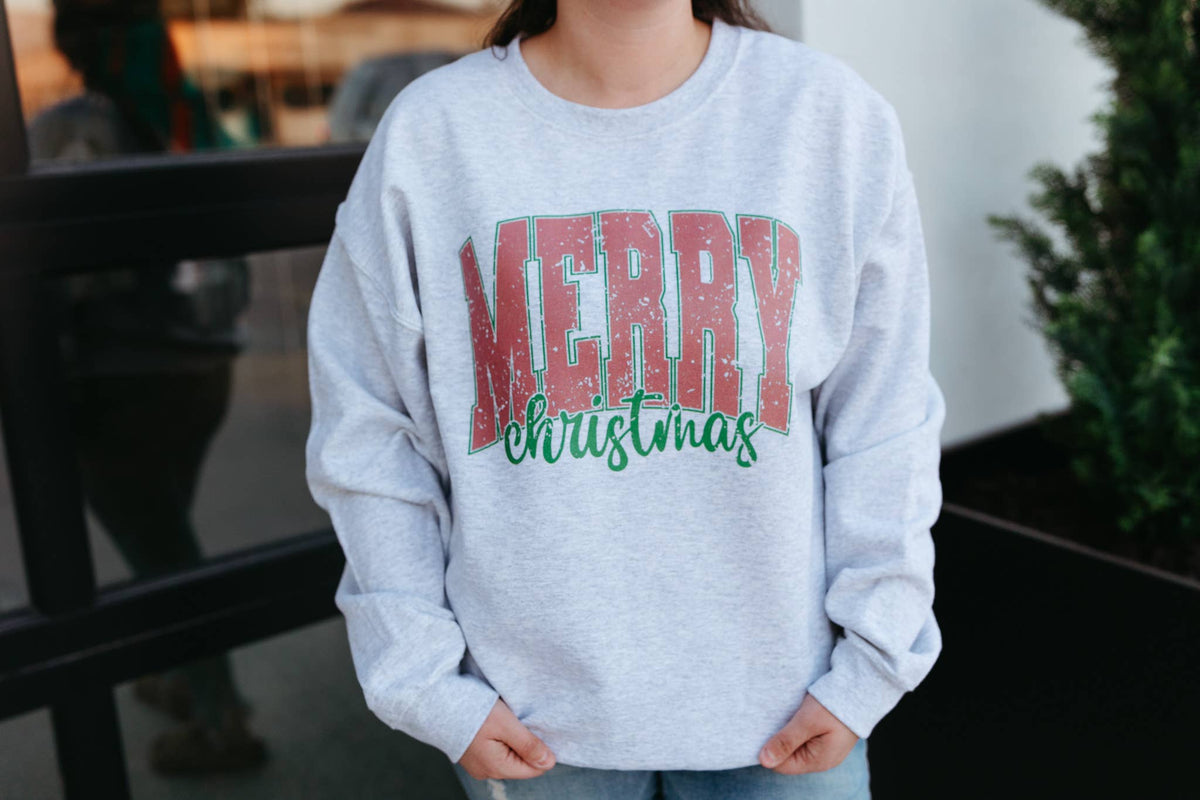 Merry Christmas Sweatshirt - Christmas Graphic Sweatshirt