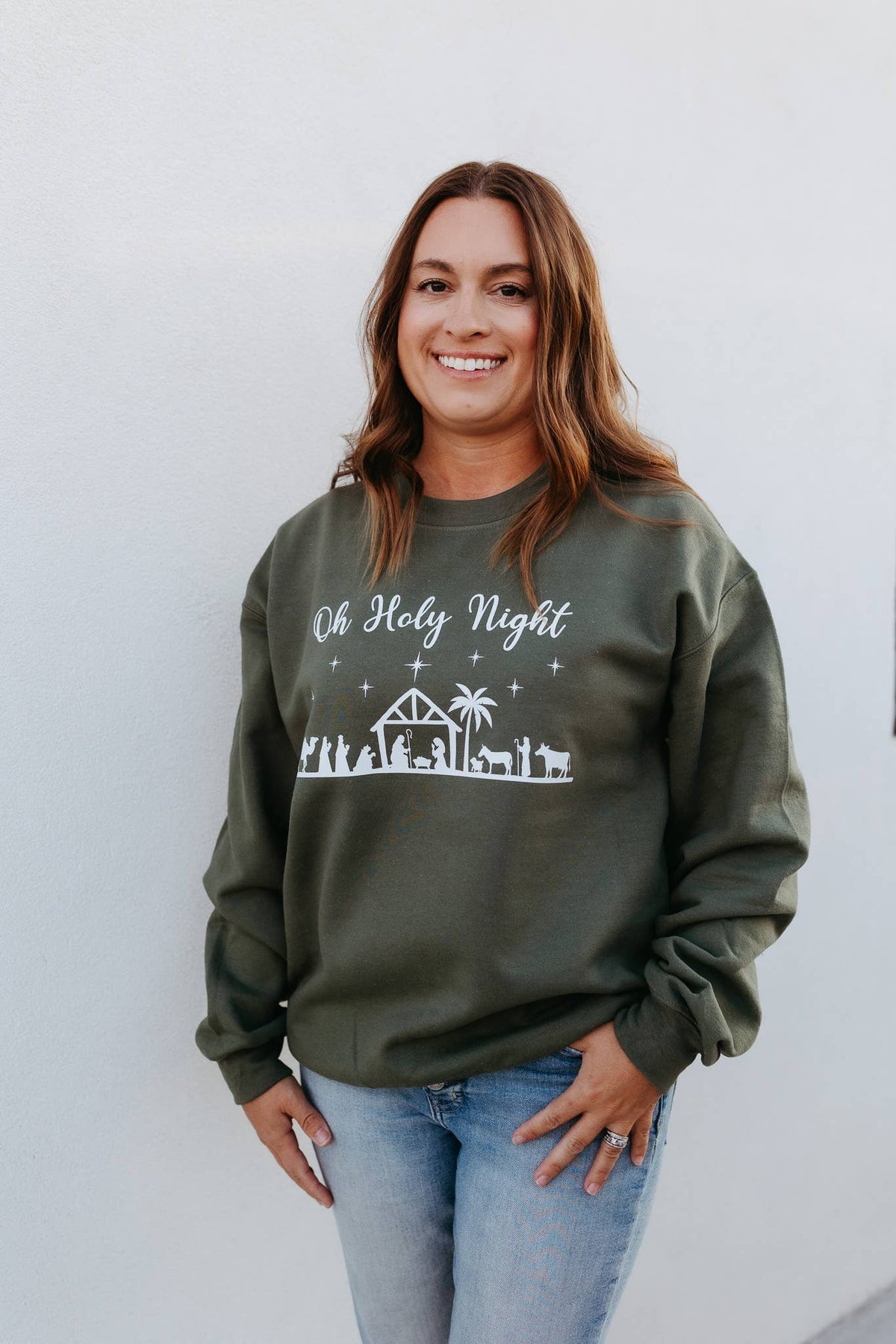 Oh Holy Night Christmas - Christmas Graphic Sweatshirt