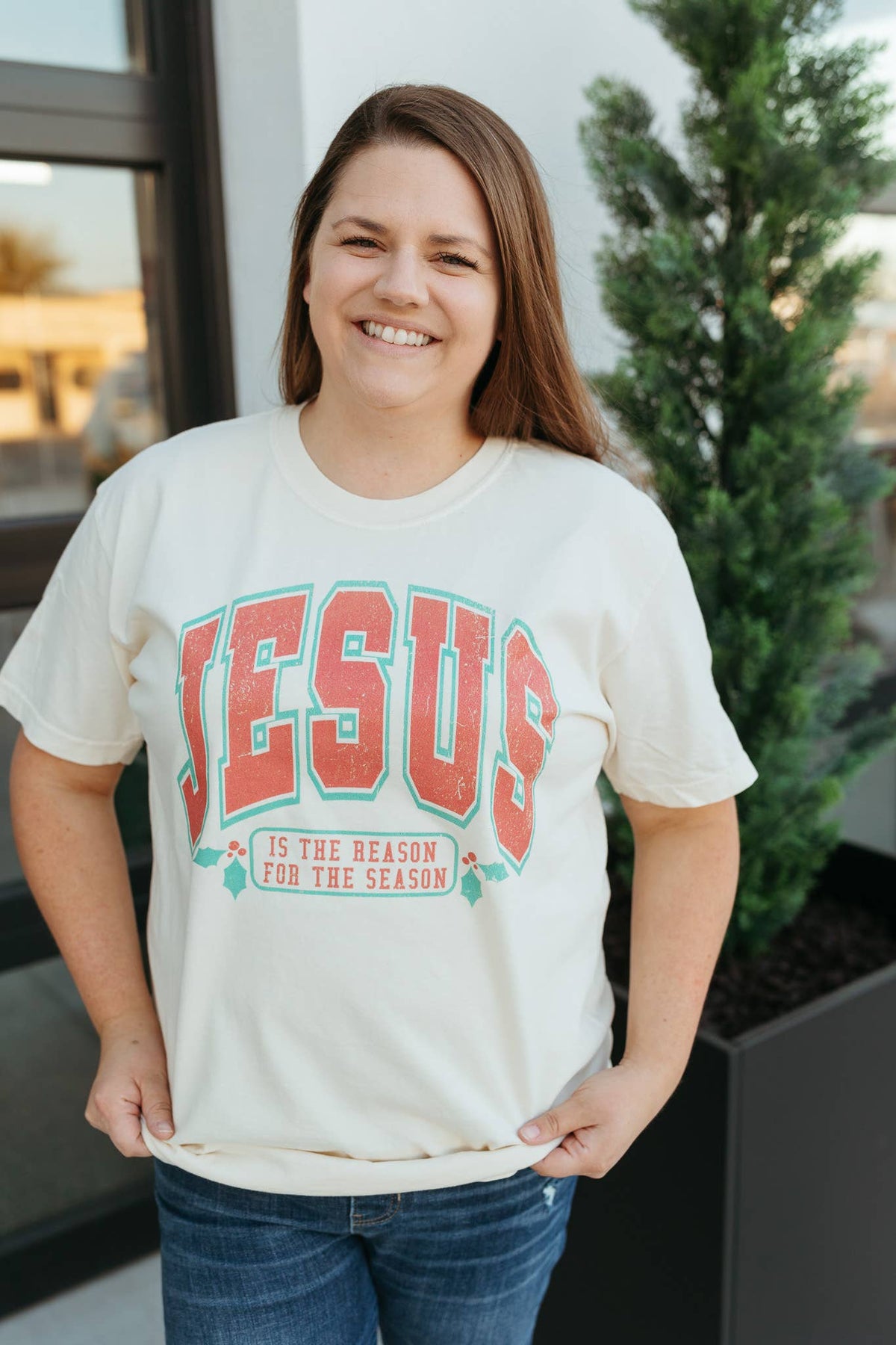 Jesus Is The Reason For The Season Christmas Graphic Tee