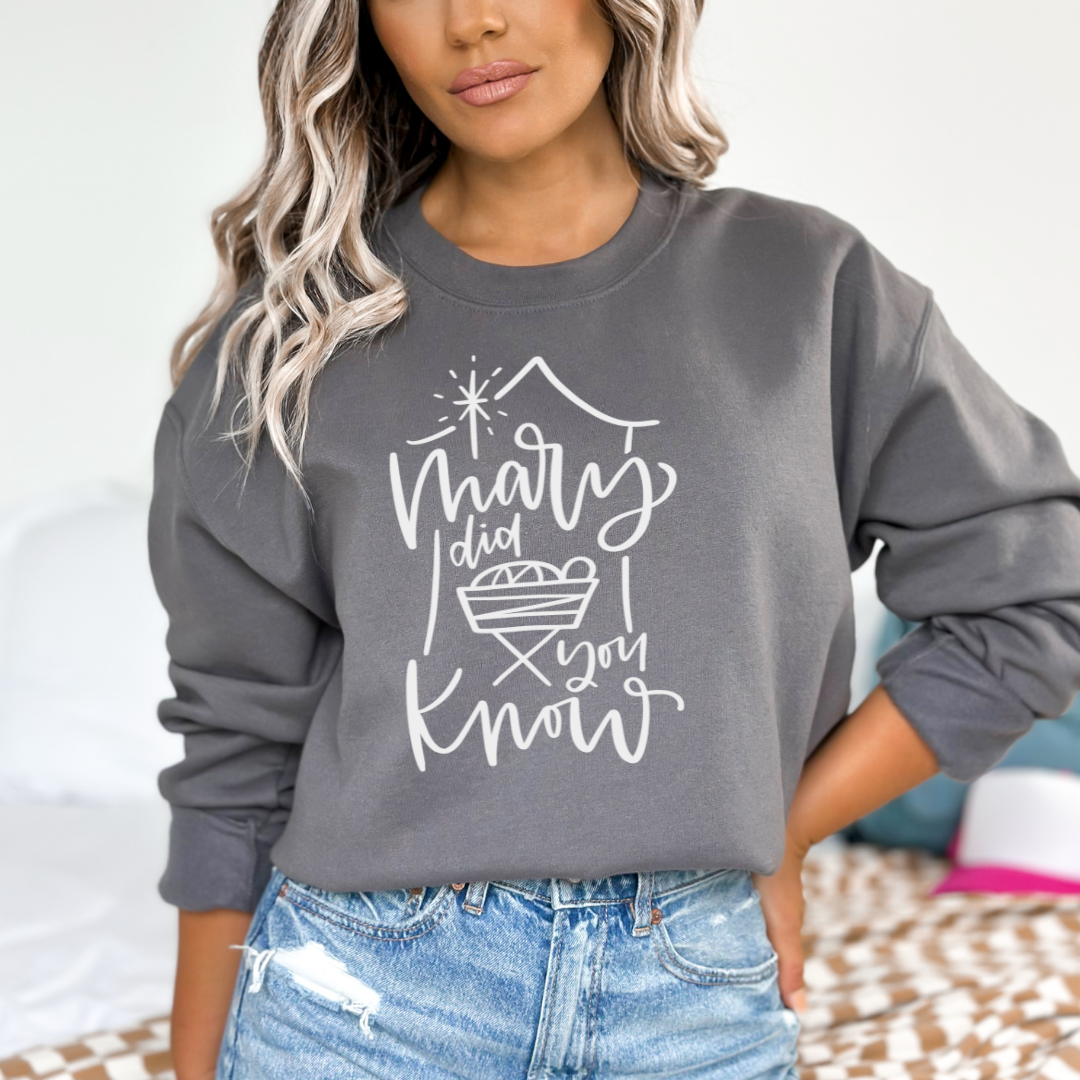 Mary Did You Know Christmas Graphic Sweatshirt