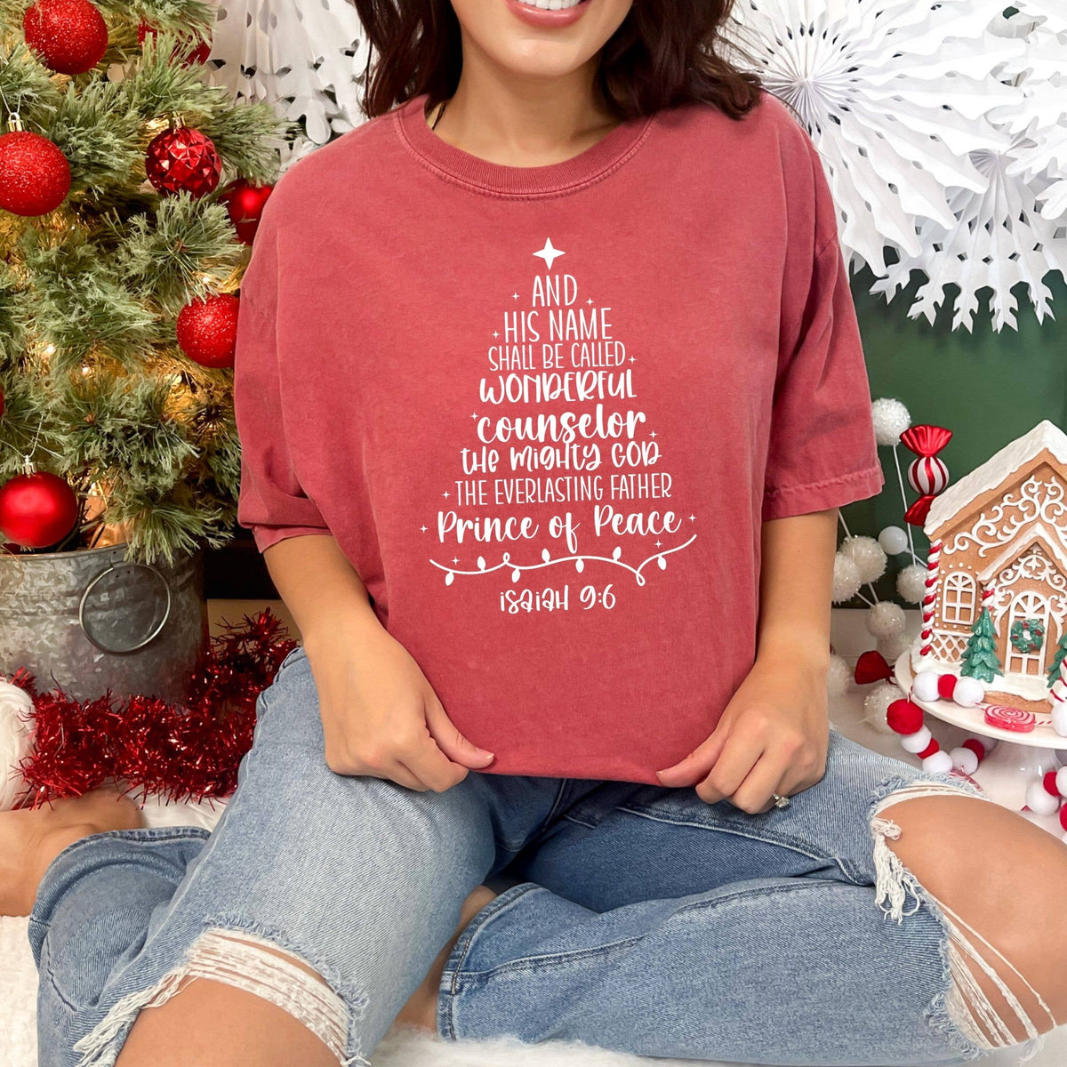 Jesus Christmas Tree - Christmas Tee - Christmas Graphic Tee